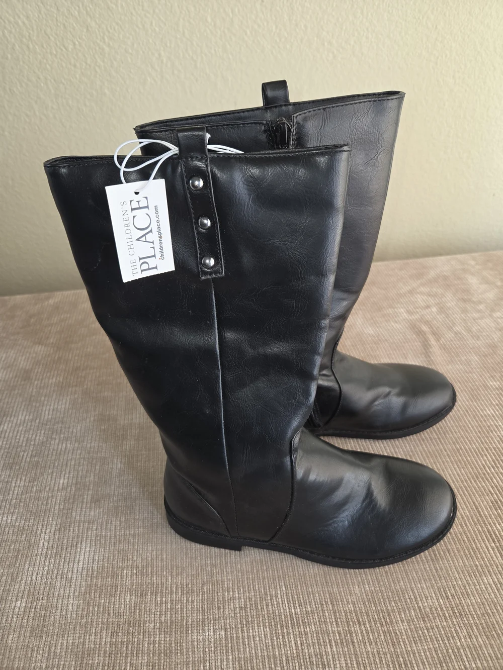 The Children's Place Black Knee-High Girls' Boots Size 4